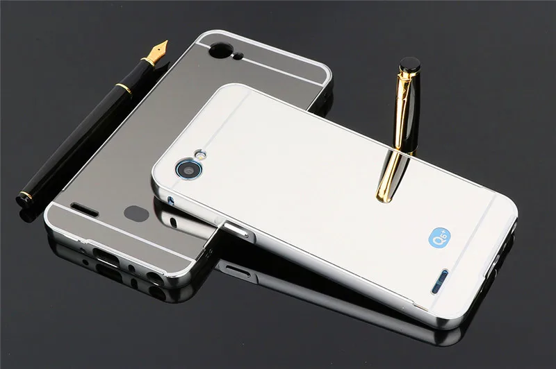 

For LG Q 6 Q6 Mirror Case Plating Metal Frame Cover with Mirror Plating Back Cover Hard Case for LG Q6 Plus Q6A X600 X600K X600L