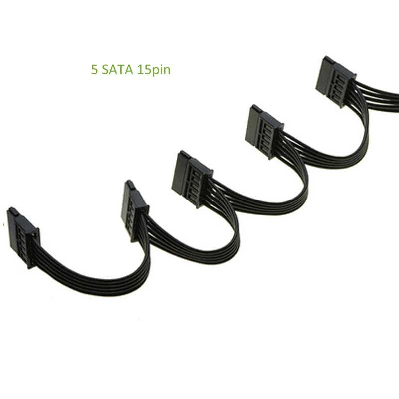 H1111Z Molex 4pin IDE от 1 до 5 SATA 15Pin блок питания сплиттер кабель Шнур для DIY PC Sever 4