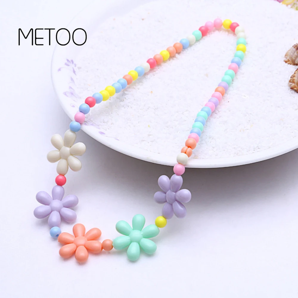 Новый браслет METOO ожерелье с цветком детские ювелирные изделия для девочек