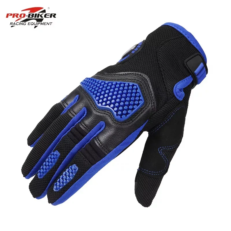 Pro Biker мужские Натуральные Кожаные Мотоциклетные Перчатки Мото Защитные