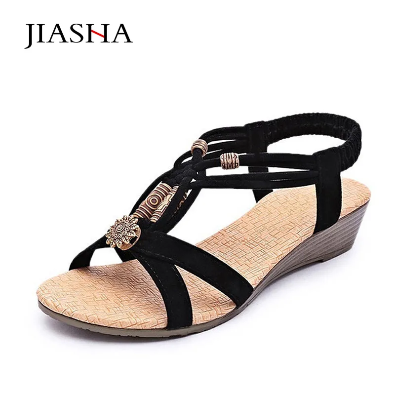 Босоножки Женская обувь Новинка 2020 года Модная повседневная на танкетке