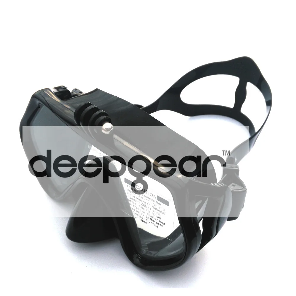 Deepgear камера маска для дайвинга С Одним Окном закаленная Для Взрослых Черная
