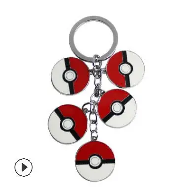 Японский мультфильм брелок Карманный Монстр покебол PIKACHU Мода Забавный милый porte cle металлические аксессуары для украшений chaviro Llaveros