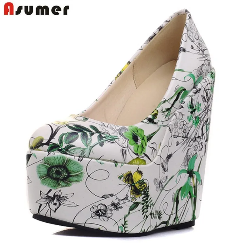 Женские туфли лодочки на платформе с принтом|elegant high heel shoes|high shoesheel shoes |