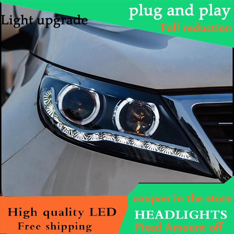 Автомобильный Стайлинг чехол для KIA Sportage R 2011 2014 фары светодиодные DRL линзы HID