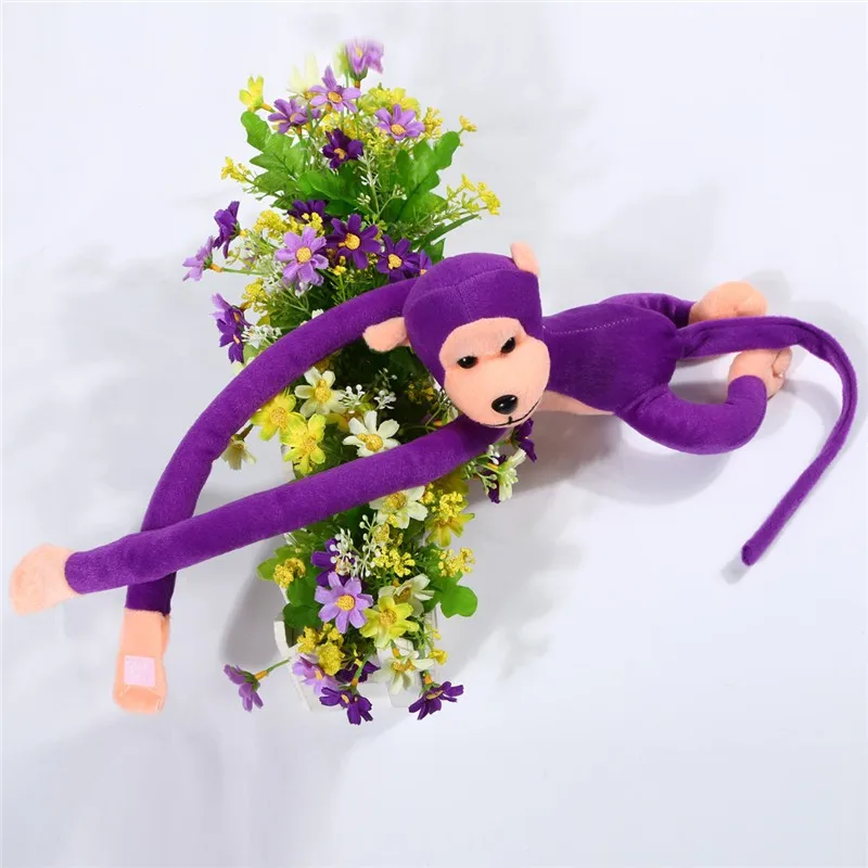 60 см Kawaii длинные руки хвост Обезьяна Животное чучела разноцветные плюшевые игрушки куклы шторы Дети подарки на день рождения