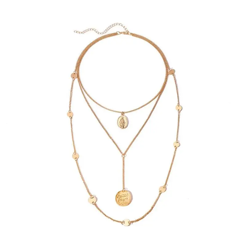 Модное Новое многократное слойная на ключицу Ожерелье Bijoux для женщин ювелирные