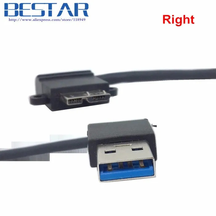 

Left & Right angled 90 degree USB3.0 USB 3.0 A Male to Micro B Male 90 degree cable for Galaxy Note3 N9000 N900 & S5 i9600 Black