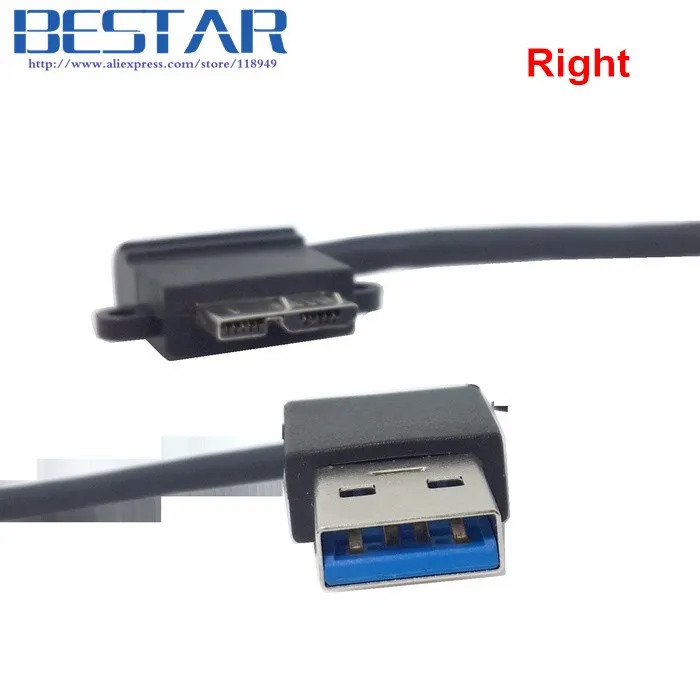 Левый и правый угловой 90 градусов USB3.0 USB 3 0 A папа к Micro B кабель для Galaxy Note3 N9000 N900 & S5