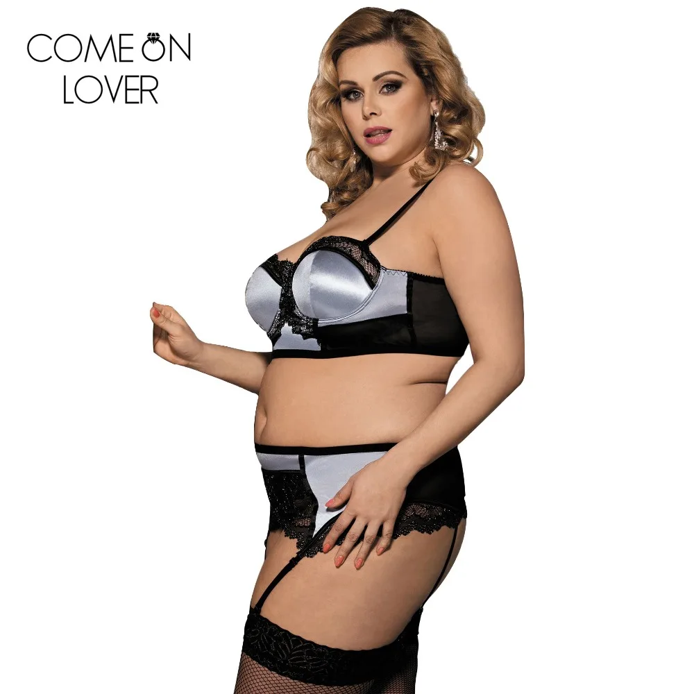 Женское нижнее белье Comeonlover с сеточкой и цветочным принтом большие размеры