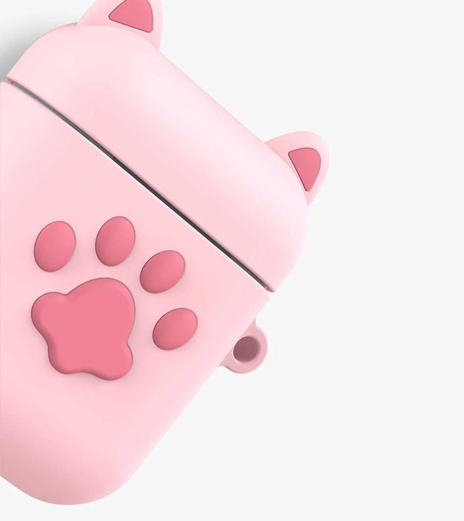Чехол для наушников из ТПУ для AirPods, чехол с милым мультяшным медведем, защитный чехол для Apple Airpods, чехол с кольцом в форме сердца, аксессуары
