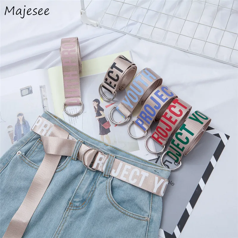 Belts Women Letters Straps Ladies Elegant Womens Waist Belt Simple All-match Female Chic Students Casual Fashion High-quality | Аксессуары