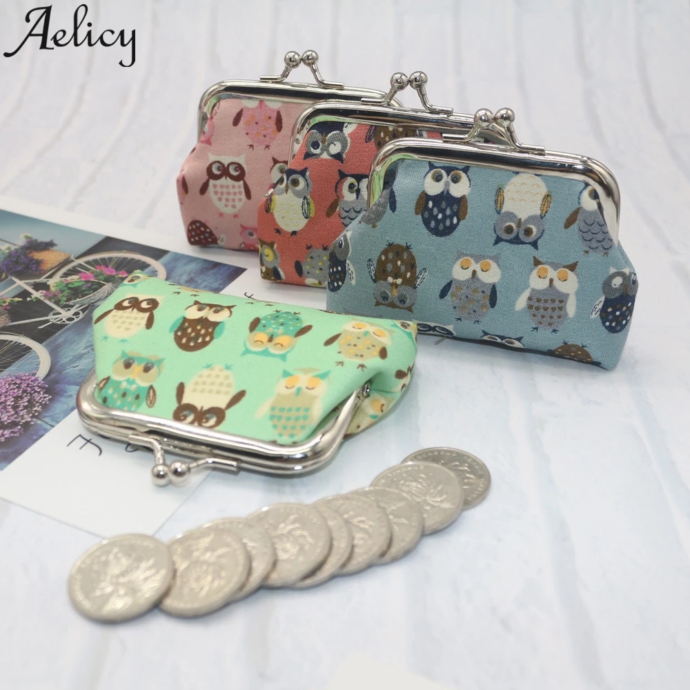 Aelicy модные женские туфли с принтом "Сова", мини-Монета короткий кошелек квадратный монеты ключи держатель для карт сумка сцепление с денежной сумкой