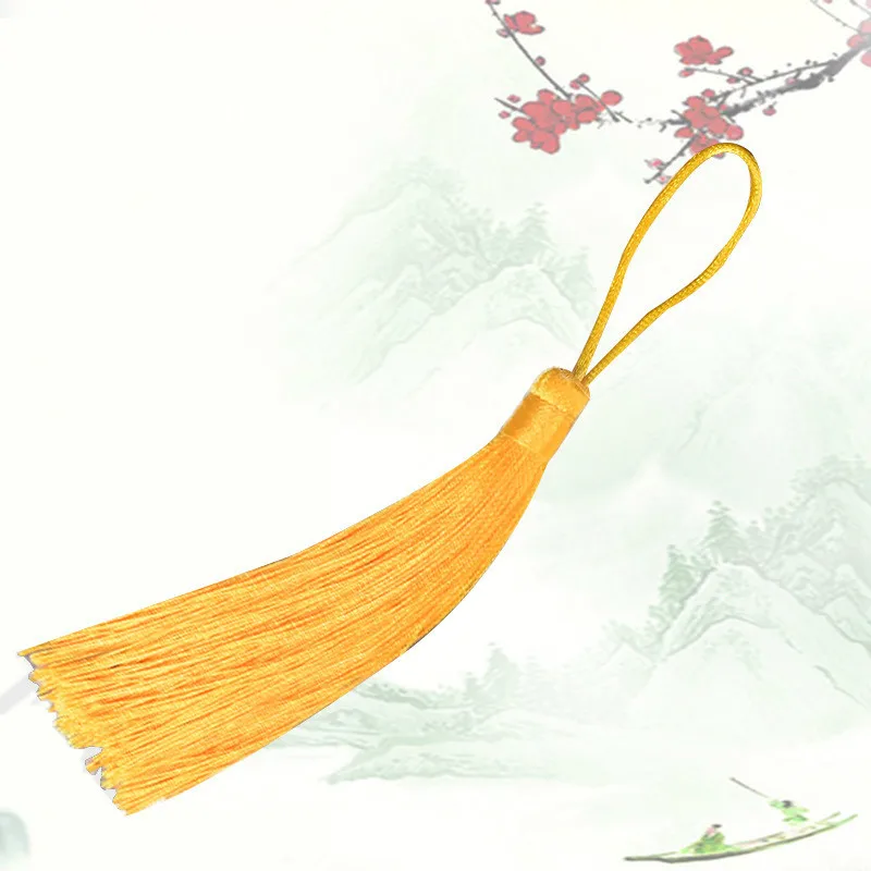 yellow Полиэстер кисточки 18 см Mulitcolor винтажные 10 шт./лот DIY украшения для дома аксессуары-кисточки бахрома помпон отделка подарки - Цвет: yellow