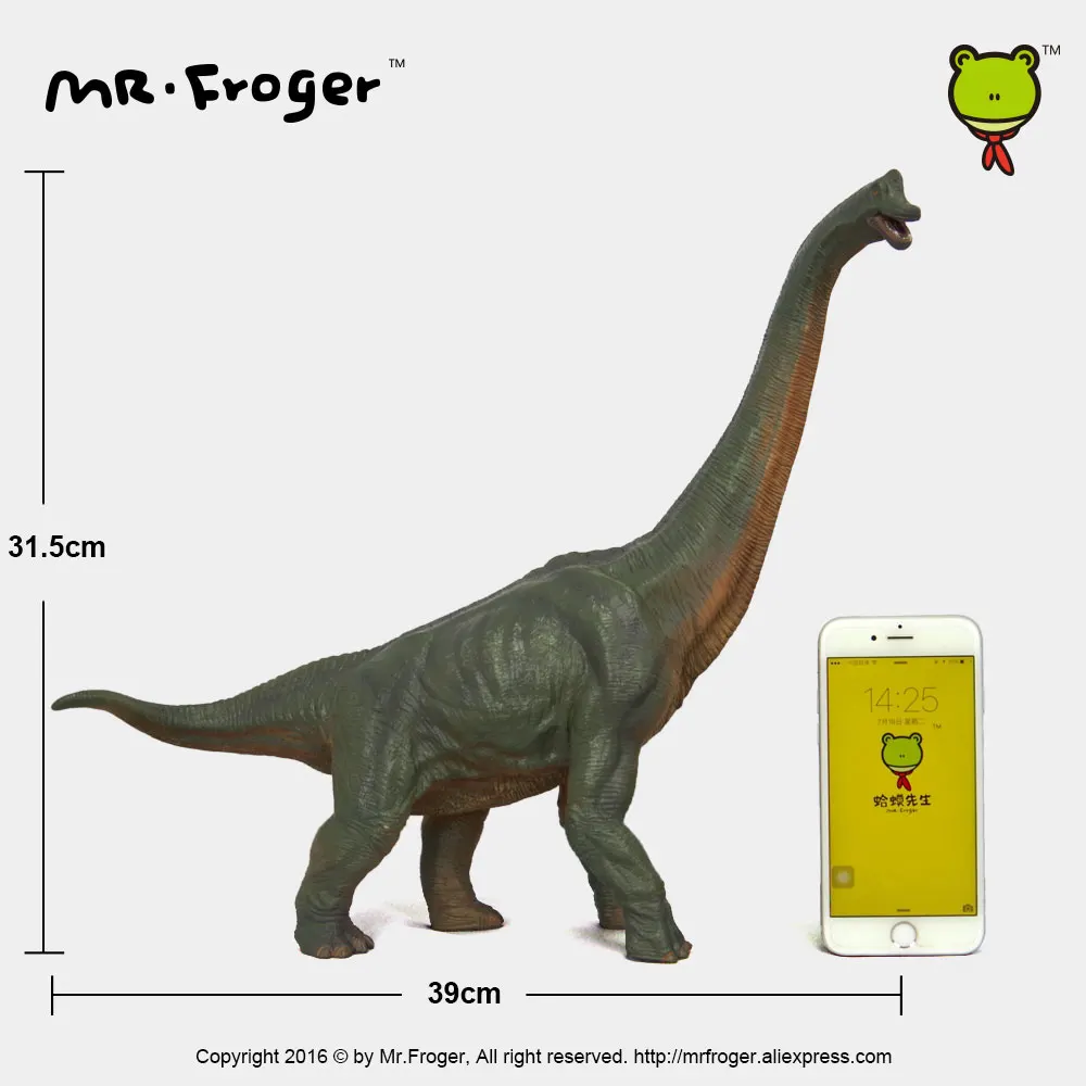 Модель большого динозавра Mr.Froger Sauroposeidon, Классические игрушки для детей, из ПВХ (art.: 79feb6f59) - 79feb6f59