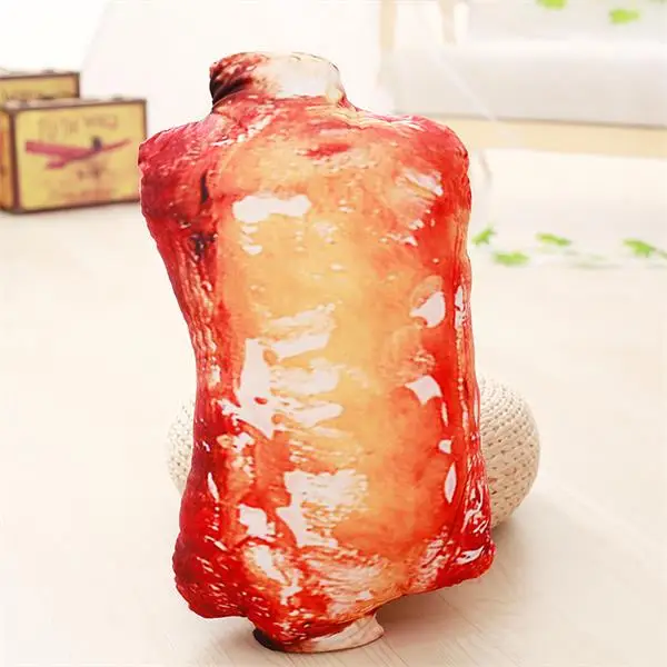 pork ribs L Имитация подушка в виде еды Фаршированные Плюшевые суши/свиные ребра/яичный пирог/бифштекс/нори рис/Лосось закуски игрушка Диван Декор Подушки - Цвет: pork ribs L