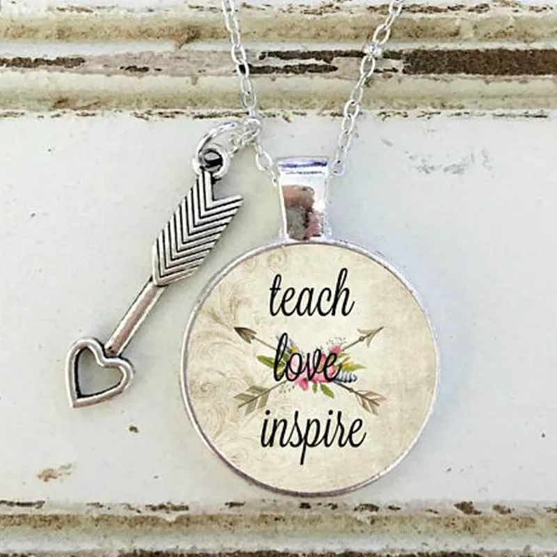 TEACH LOVE INSPIRE ювелирное изделие для учителя reach Love Inspire charm подарок поставщик детских