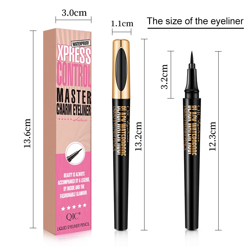 Профессиональная Черная Подводка для глаз гладкая долговечная подводка