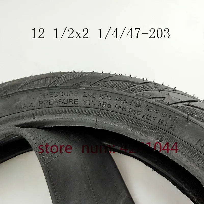 12 1/2x2 1/4 47-203 шины и внутренняя трубка подходит для электрического велосипеда, переноска для ребенка перевозчика, складной электровелосипед 12 дюймов шины