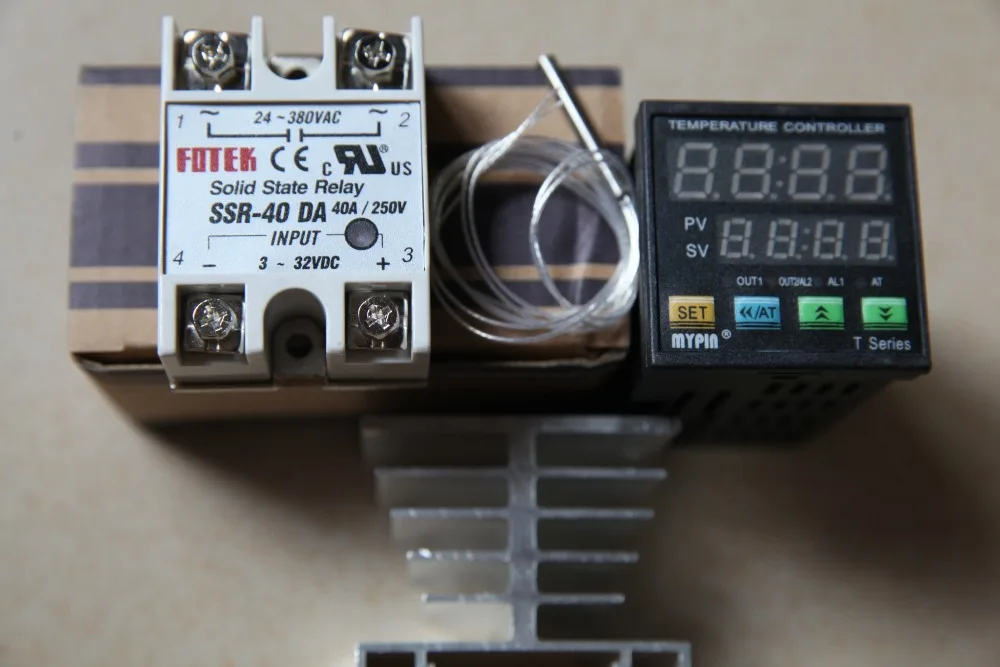 90-265 в AC/DC Цифровой F/C PID регулятор температуры Термостат TA4-SNR (SSR выход 1