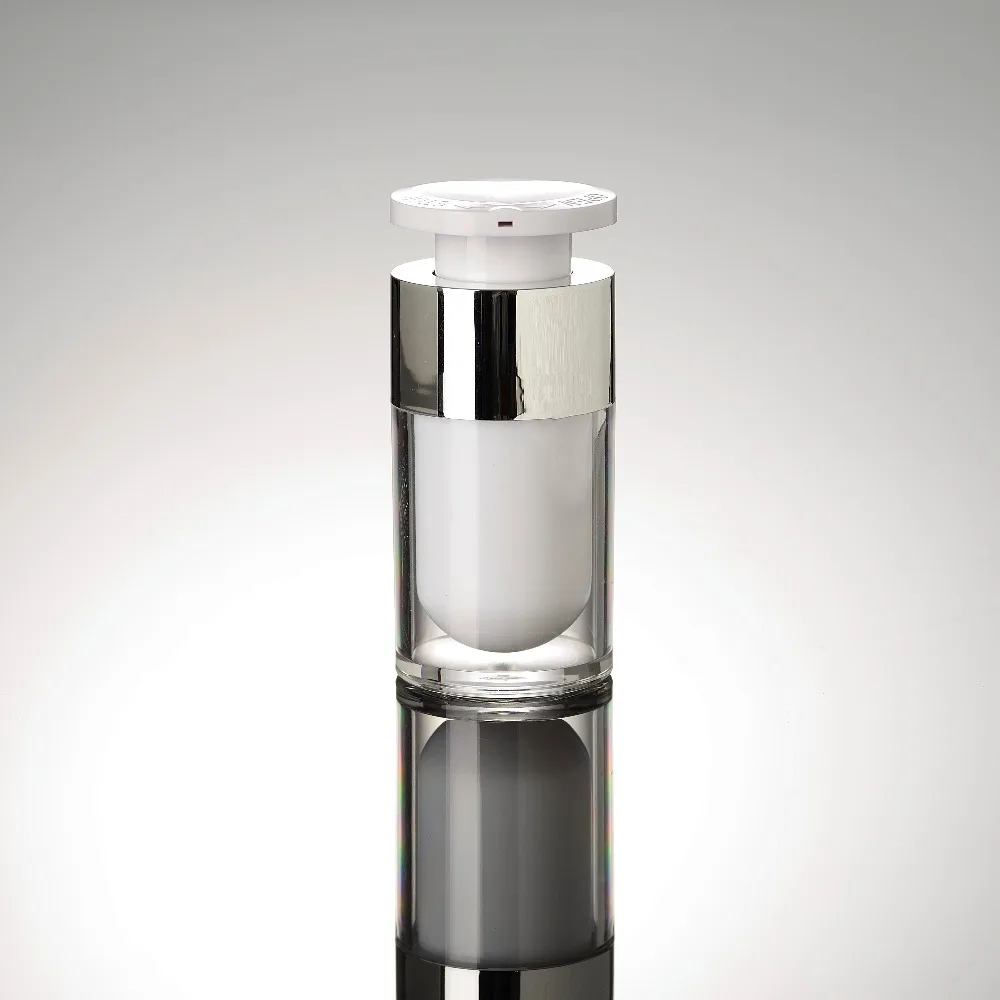 Акриловый безвоздушный вакуумный насос бутылка для лосьона 15 мл используется