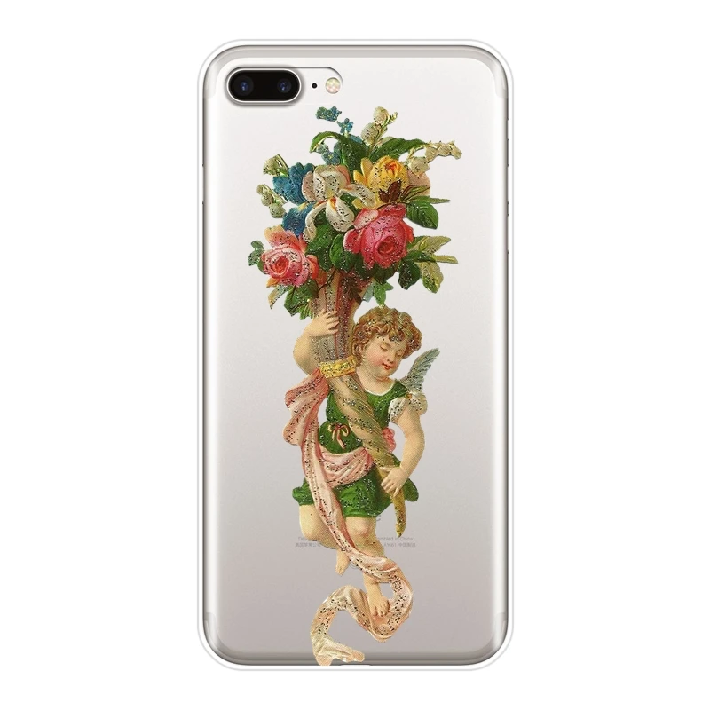 Мягкий силиконовый чехол для телефона Apple iPhone 6 S 6 S 7 8 X XR XS Max мальчик девочка Ангел детская задняя крышка для iPhone 6 S 6 S 7 8 Plus чехол