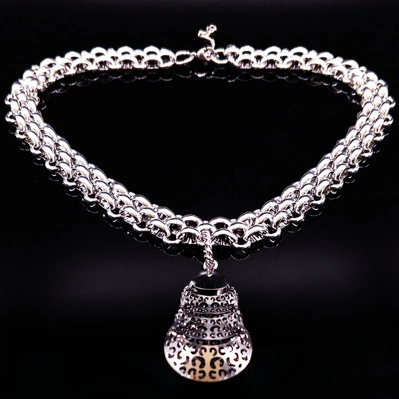 2019 модное женское серебряное ожерелье с подвеской в форме сердца из нержавеющей