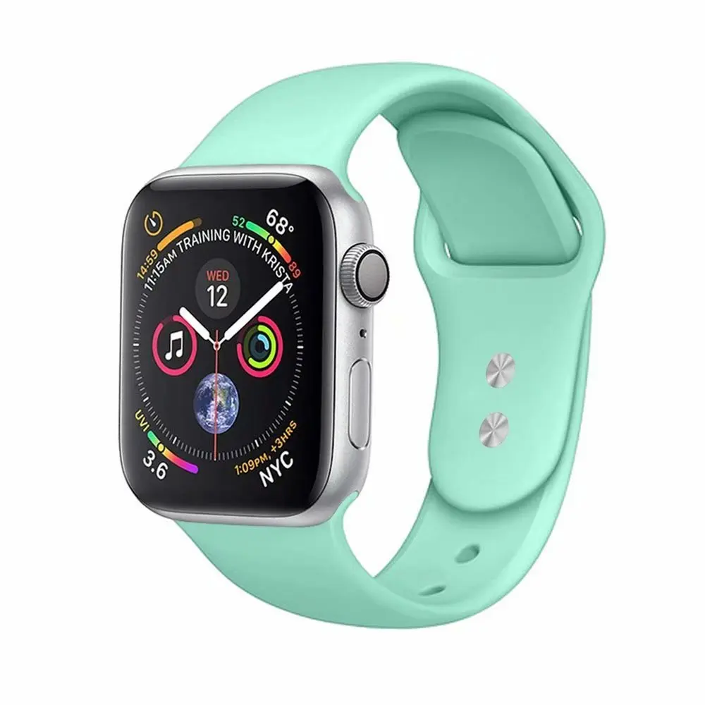 Morandi Для мужчин Цвет силиконовый ремешок для наручных часов Apple Watch Смарт i-Watch 38/40/42/44 мм браслеты 1/2/3/4G браслет