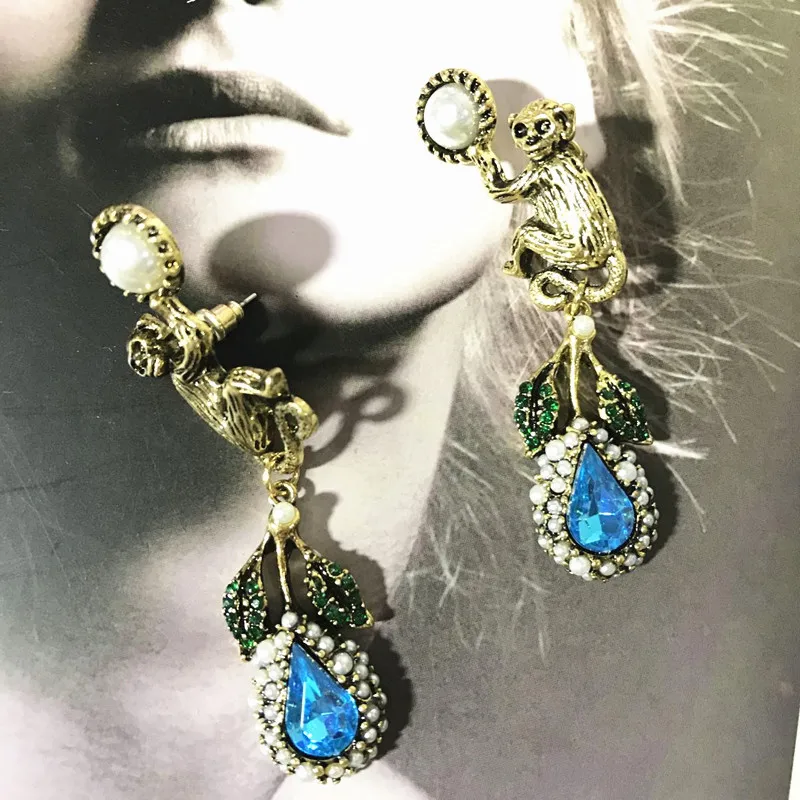 Модные брендовые винтажные металлические жемчужные серьги гвоздики в виде