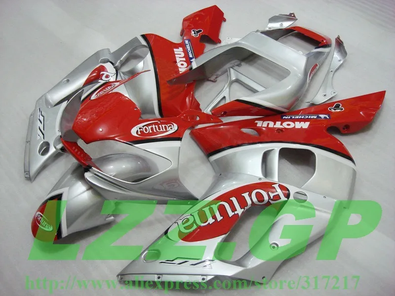 

Injection 100%NEW red silver Fairing kit for Yamaha YZF-R6 98-02 YZF R6 98 1999 2000 2001 02 YZF 600 R6 1998-2002 fairing parts