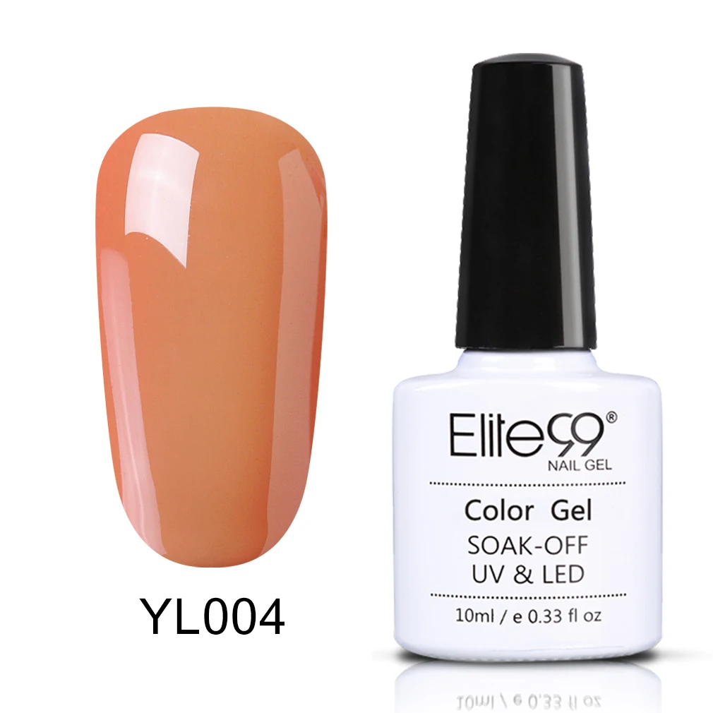 YL004 Elite99 10 мл винно-красный Гель-лак для Ногтей Стойкий лак для ногтей Гибридный впитывающий желтый УФ-гель для ногтей базовый топ для маникюра - Цвет: YL004