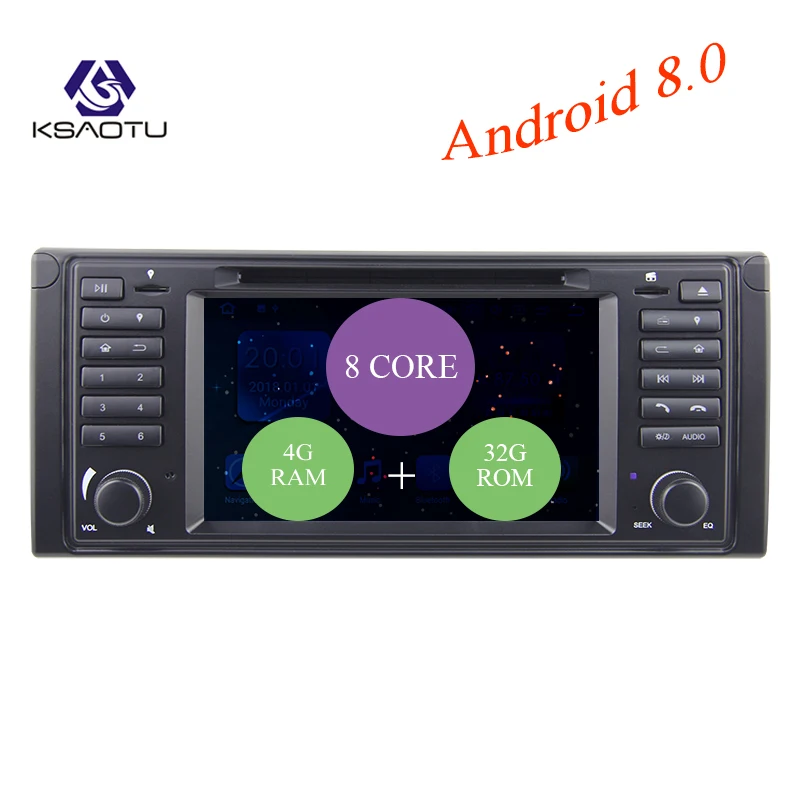 KSAOTU 7 &quotDAB + 4G Android 8 0 автомобильный DVD плеер SD GPS для BMW E39 (1996-2003) E53 M5 | Автомобили и