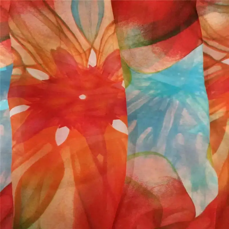 Лидер продаж Высококачественная африканская шелковая шифоновая ткань с принтом