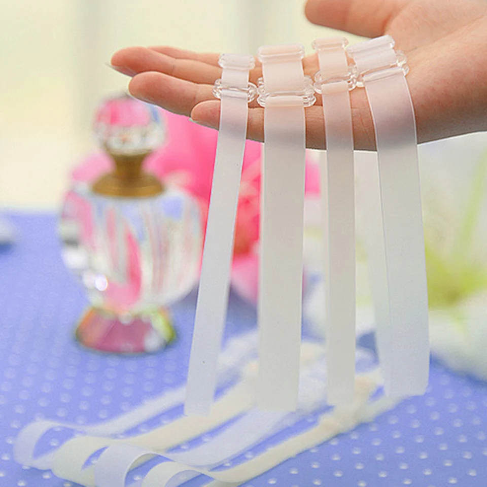 

Transparent Beige Bra Straps Baldric Adjustable Intimates Accessories 1cm 1.5cm Bra Straps