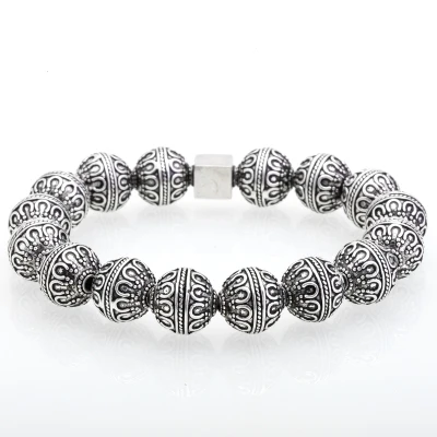 Style B Mcllroy Серебряный браслет мужской модный тайский серебряный браслет из бусин пара любовь diy lucky мужские браслеты erkek bileklik - Окраска металла: Style B