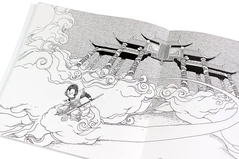 Китайский книжка раскраска о Путешествие на Запад способный преодолевать Броды