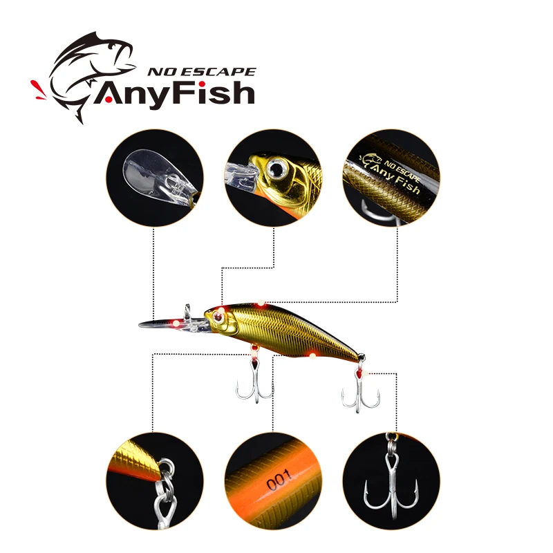 Приманка рыболовная ANYFISH STAR RV SHAD 70F DR 7 см 9 8 г искусственная приманка с 3D глазами 2