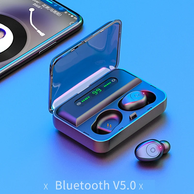 Настоящие Bluetooth 5,0 наушники TWS беспроводные головные уборы спортивные Handsfree наушники 3D стерео игровая гарнитура с микрофоном зарядная коробка