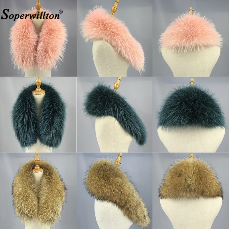 Зима 100% натуральным меховым воротником 2021 Новая мода женские шарфы пальто свитер