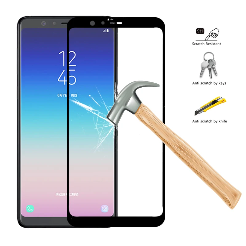 Защитное стекло для samsung Galaxy A9 A8 A7 A6 Plus Star 2018 Cam Защитная пленка экрана Glaxay A750 A730F