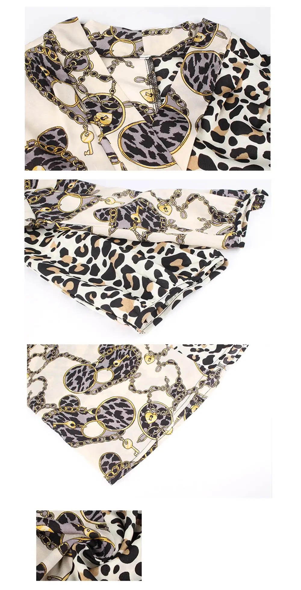 Женское платье с v-образным вырезом повседневное длинное двойным принтом модель