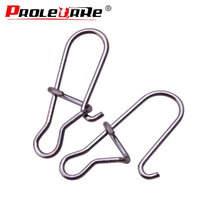 

100pcs/lot Stainless Steel Fishing Connector 1# 2# Fishing Accessory Strong Drag 18 28KG 16 21mm Fishing Tool Snap Accessories