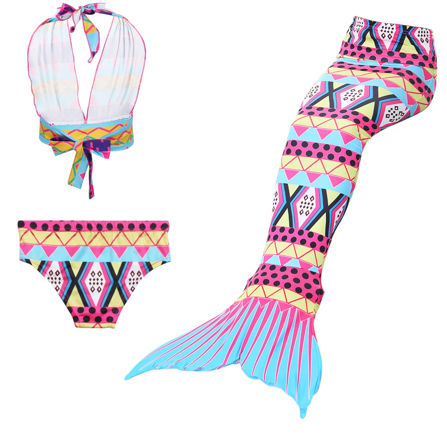 Новые хвосты маленькой русалки для плавания костюм детей одежда с хвостом бикини
