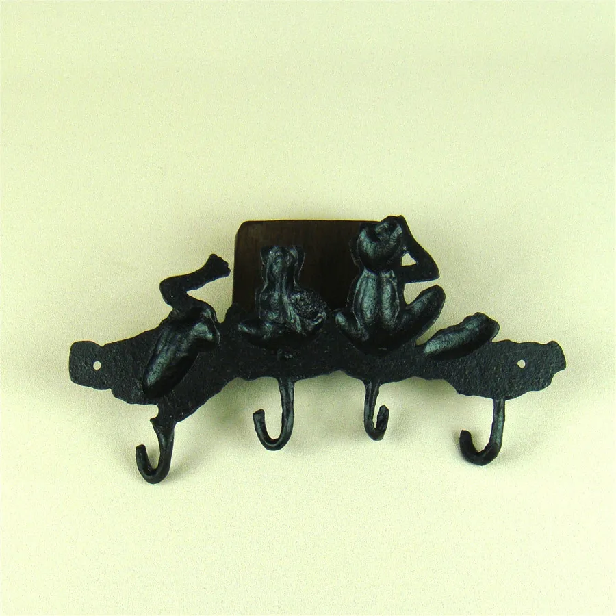Литейный Утюг семейный ключ в форме лягушки держатель ручной работы