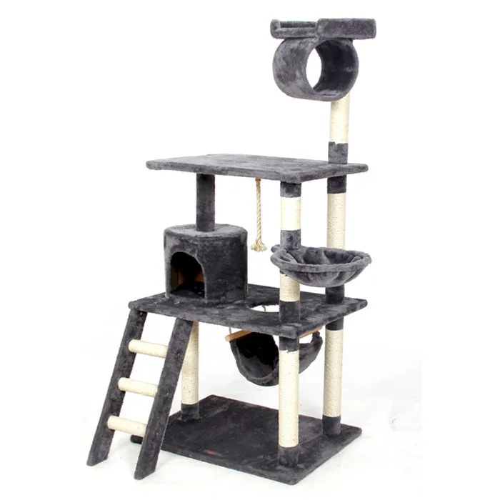 155cm Largetoys внутренние поставки забавный кот прыжки игрушка с лестницы царапин дерево восхождение на игровой комплекс для кошек Мебель для кошек - Цвет: 155cm