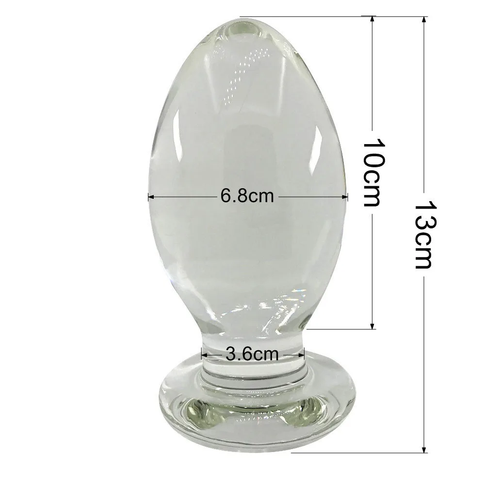Super Huge Glass Anal Plug Oval Big Ball Prostate Massage Dilatador Expander Butt Sex Toys For Couples | Красота и здоровье