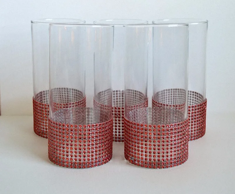 20 штук свадебные украшения DIY Bling Рождество Red Bulk Кольца для салфеток День рождения принадлежности Bling ленты круги со стразами