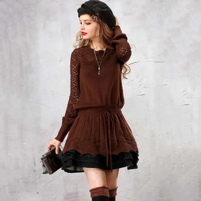 

Женский Длинный свитер ARTKA LB15250Q, элегантный шерстяной пуловер в винтажном стиле, свитер для девочек, осень 2018