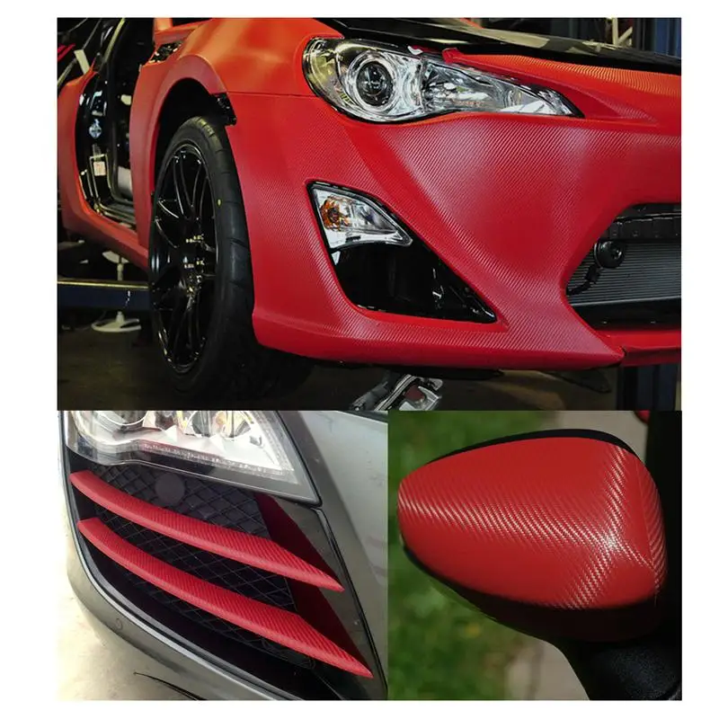 3D Carbon Fiber Wrap Roll DIY Sticker for Car Auto Vehicle Decor 200 x 50CM (Red) | Автомобили и мотоциклы