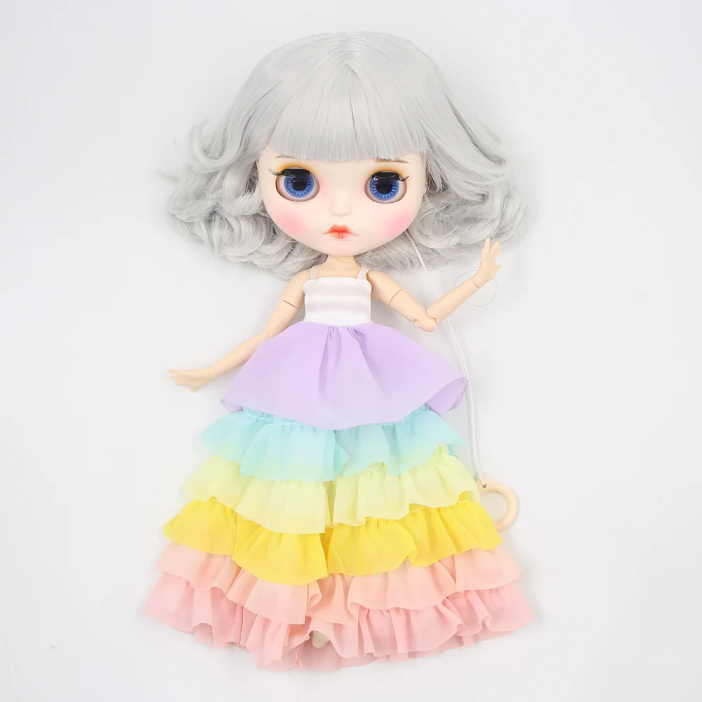 Кукла Blyth ICY DBS с белой кожей шарнирное тело новое матовое лицо Милые серые